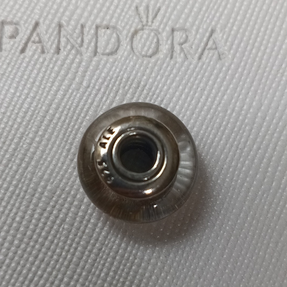 Pandora Vintage Silver Orange Python Murano Glass… - image 3